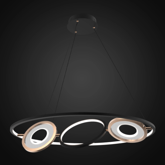 Żyrandol Seppia No.3 - LEDowe  pierścienie z pleksy