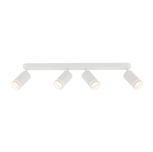 4-punktowa biała lampa sufitowa Jet - regulowane tuby