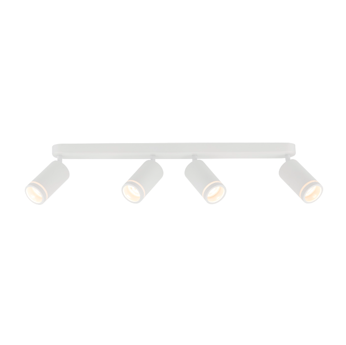 4-punktowa biała lampa sufitowa Jet - regulowane tuby