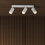 Biała lampa sufitowa do sypialni Jet - 3 reflektorki