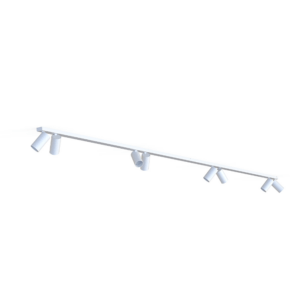 Biała szyna z lampami Mono VIII - 3m (2x150cm) - 8 reflektorków