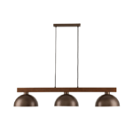 Brązowa lampa nad wyspę Oslo - drewniana