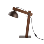 Brązowa lampka stołowa - Oslo TK - z drewna