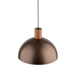 Ciemnobrązowa lampa wisząca Oslo TK - drewniany ozdobnik