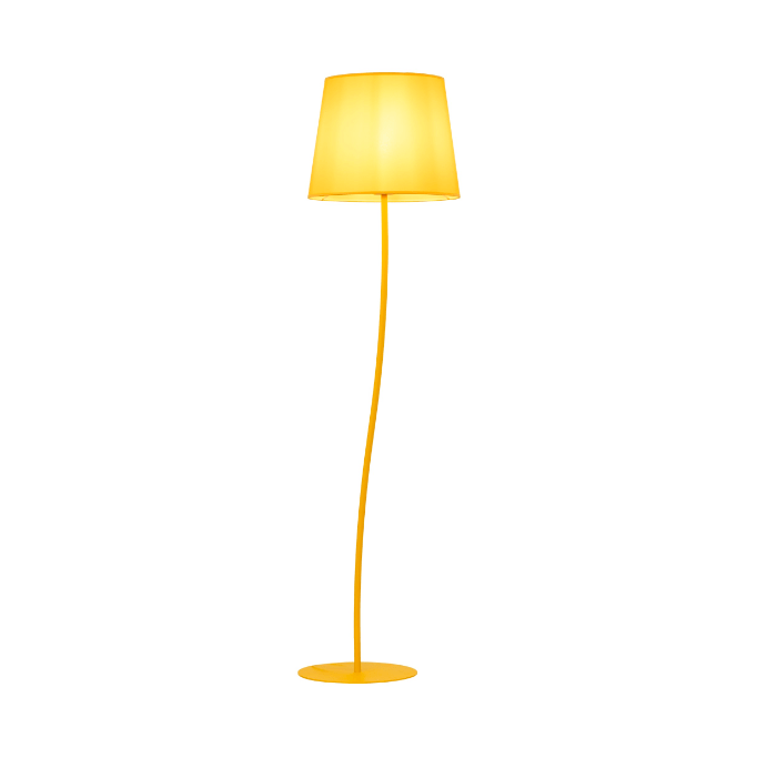 Cytrynowa lampa podłogowa do salonu Nicola