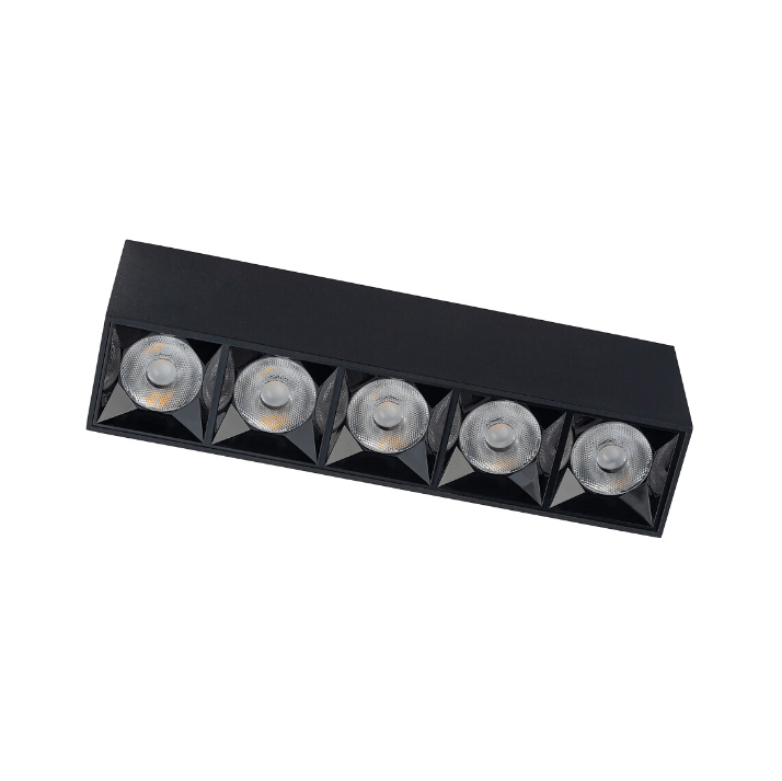 Czarna lampa sufitowa liniowa Midi LED - neutralna barwa