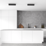 Czarna oprawa sufitowa do kuchni LED Midi