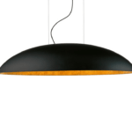 Czarno-złota lampa wisząca nad stół Canoe - 117cm