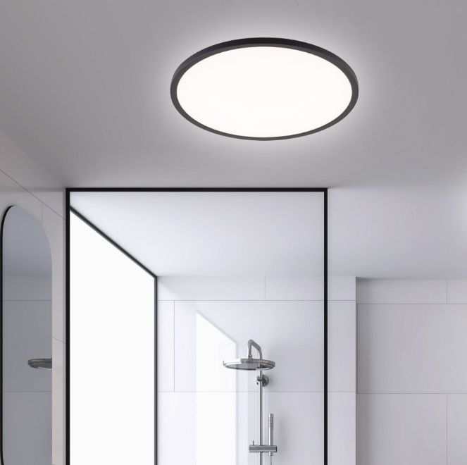 Czarny plafon do łazienki Aqua LED IP54