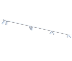 Długa szyna z lampami Mono VIII - 4m 2x200cm - 8 ruchomych spotów