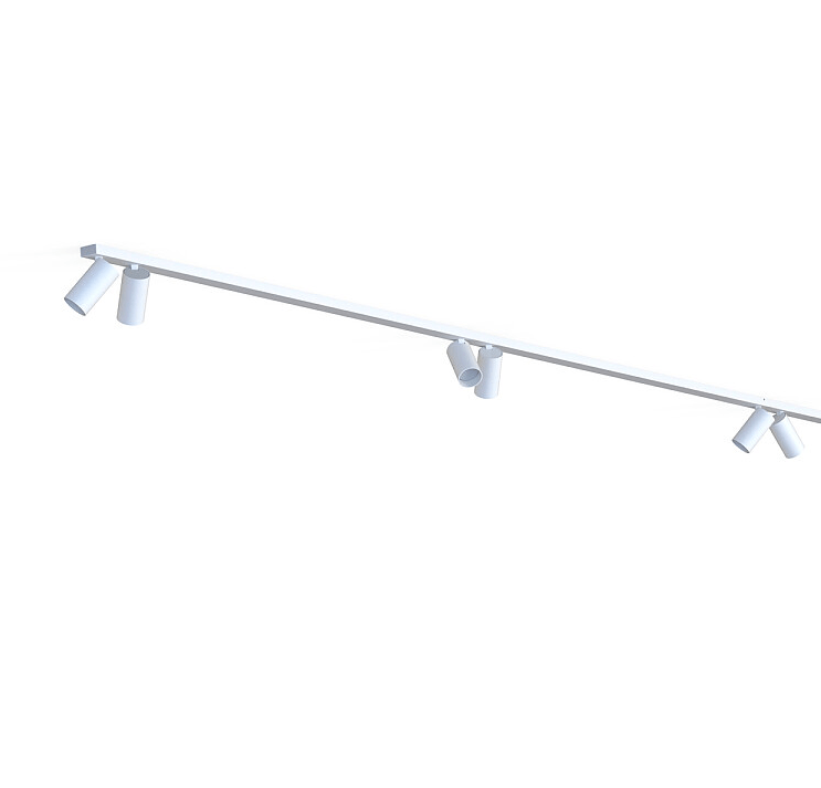Długa szyna z lampami Mono VIII - 8 rregulowanych reflektorów
