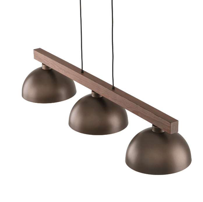 Drewniana lampa do kuchni Oslo 3-punktowa
