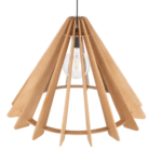 Drewniana lampa wisząca Eris Wood L - stożek
