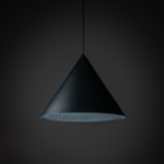 Duża czarna lampa wisząca w stylu japandi Cono XL TK - 50cm