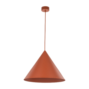 Duża czerwona lampa wisząca Cono XL TK - 50cm - retro