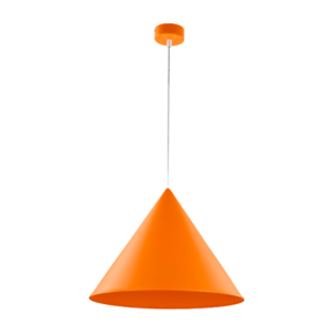 Duża pomarańczowa lampa wisząca Cono XL TK - 50cm - styl retro
