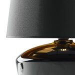 Elegancka lampka nocna z czarnym abazurem Fiord