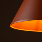 Jasnoczerwony klosz lampy wiszącej Cono Large