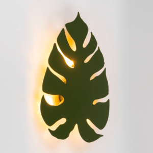 Kinkiet dekoracyjny - zielony liść Monstera