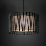 Lampa sufitowa z delikatną jutową tkaniną - Harmony TK (50cm)