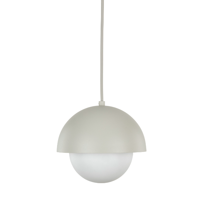 Lampa wisząca kula 27 cm Bono TK - beżowo biała