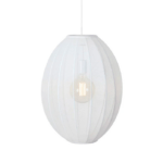 Lampa wisząca z białej siateczki do sypialni Florence 40