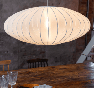 Lampa wisząca z siateczki nad stół Florence 75 - biała