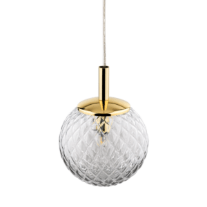 Minimalistyczna złota lampa wisząca Cadix S w stylu art deco
