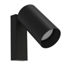 Minimalistyczny czarny kinkiet Mono - loftowy, regulowany