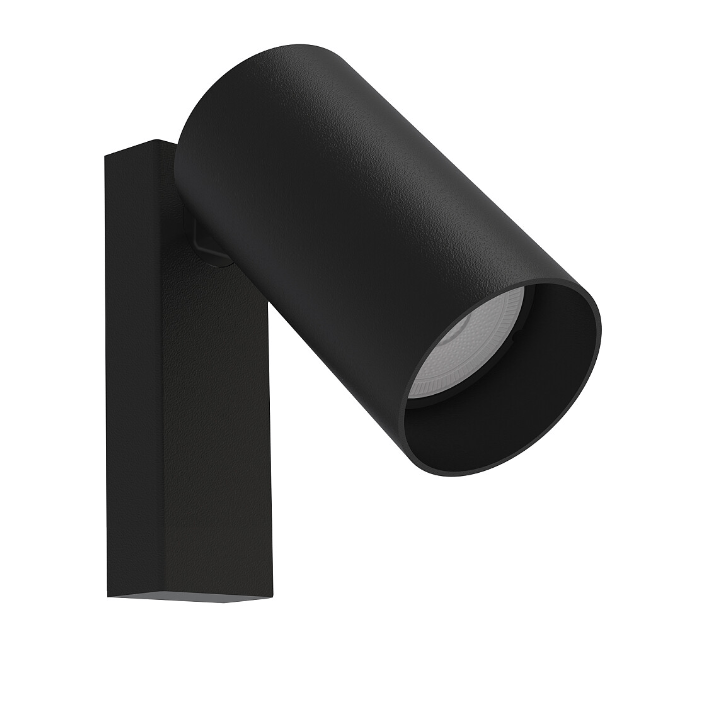 Minimalistyczny czarny kinkiet Mono - loftowy