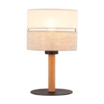 Naturalna lampka z materiałowym abażurem boho Eco