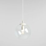 Nowoczesna lampa wisząca Globe - kula z transparentnego szkła