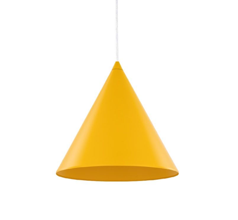 Nowoczesna lampa wisząca stożek Cono MINI TK - żółta