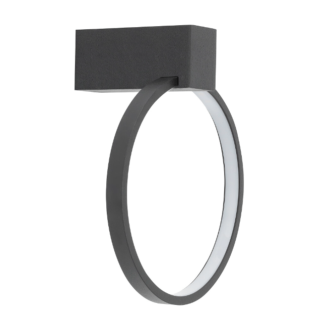 Nowoczesny kinkiet Circolo XS 4000K - podświetlany ring LED 18cm