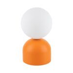 Pomarańczowa lampa stołowa Miki - miniaturowa kulka