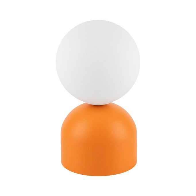 Pomarańczowa lampa stołowa Miki - miniaturowa kulka