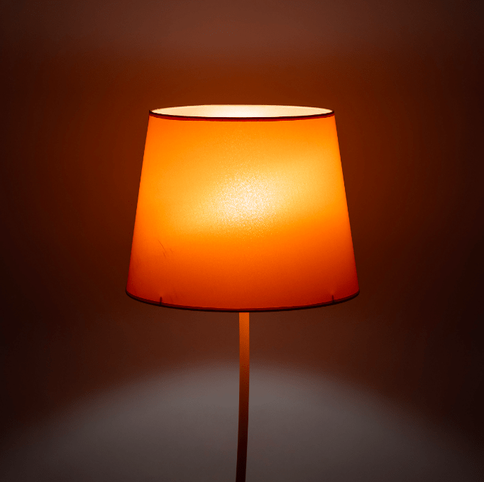 Pomarańczowy abażur lampy Nicola
