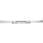 Srebrny kinkiet ION LED - podłużna tuba 89cm