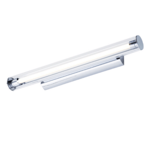 Srebrny kinkiet do łazienki ION LED - chromowana tuba 59cm