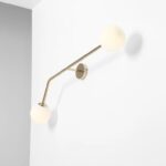 Złoty kinkiet Pure horizontal 2 - lampa sufitowa kule