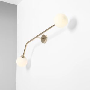 Złoty kinkiet Pure horizontal 2 - lampa sufitowa kule