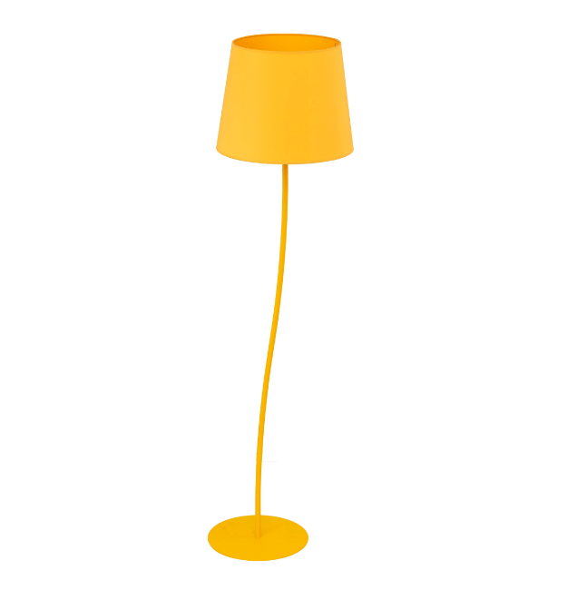 Żółta lampa podłogowa Nicola - designerska