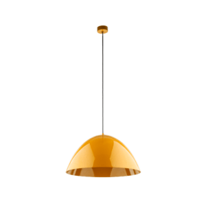 Żółta lampa wisząca 50 cm - Faro TK - elegancka w połysku