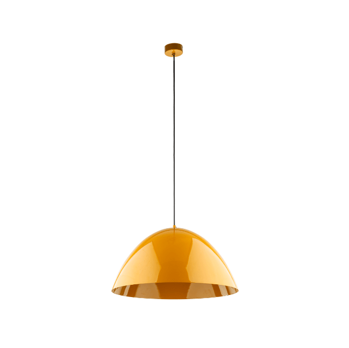 Żółta lampa wisząca 50 cm - Faro TK - elegancka w połysku