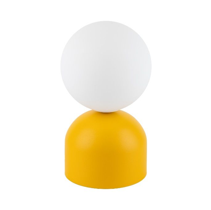 Żółta lampka stołowa Miki - szklana kula