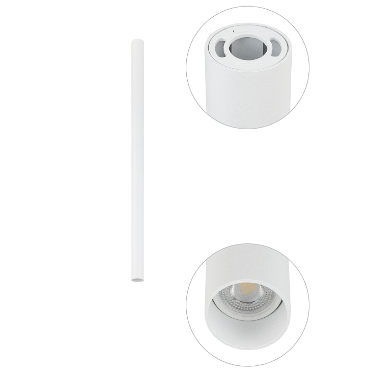 Biała lampa sufitowa Fourty M - instrukcja obsługi