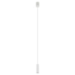 Biała lampa wisząca tuba Fourty S - 12 cm