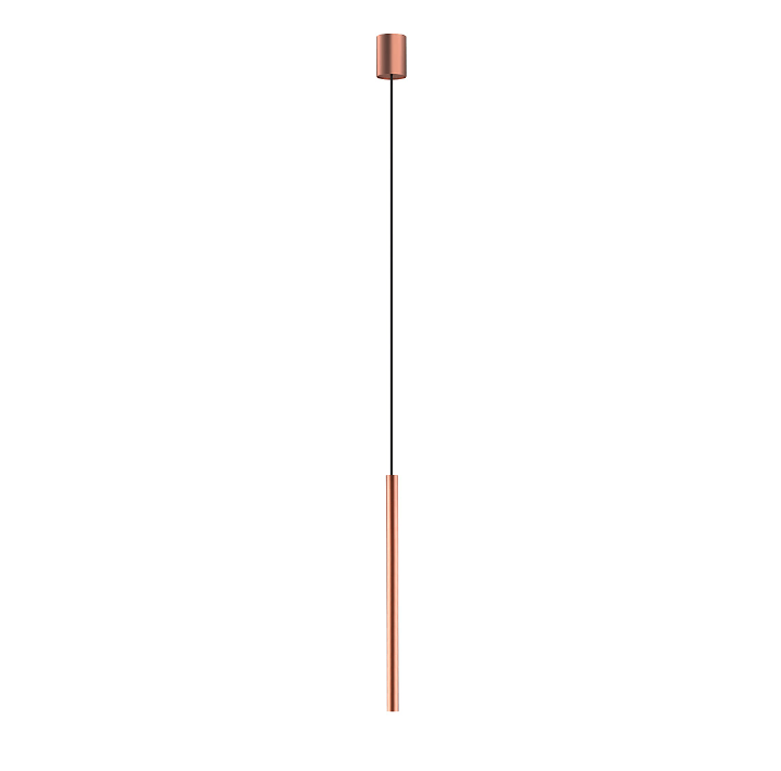 Cienka lampa wisząca tuba Laser 49cm - kolor miedziany