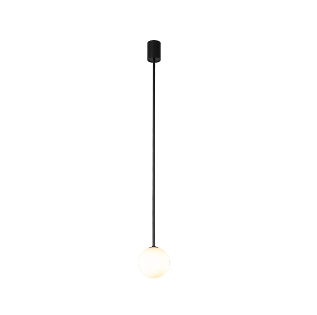 Lampa kula na czarnej sztycy - Kier L