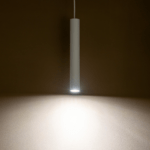 Lampa tuba biały zwis do sypialni Fourty M - 30 cm